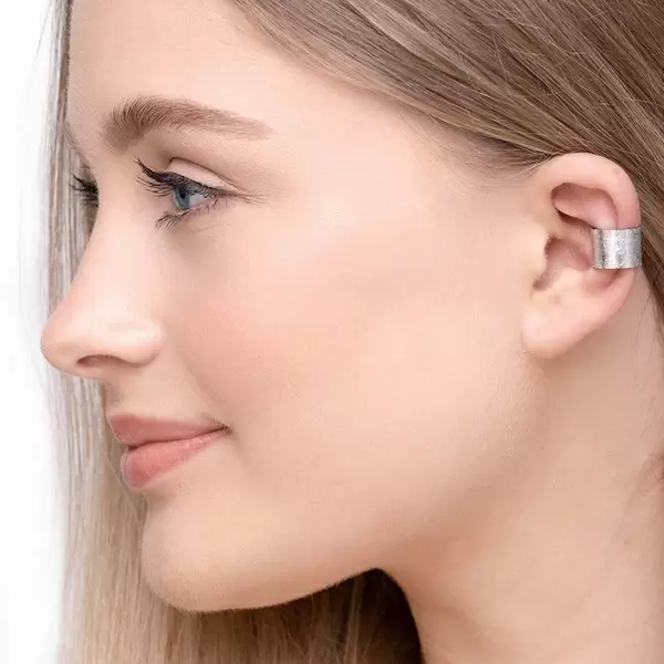 Leaf Jewelry Earcuff Matt, 10mm, 18 K Rosegold vergoldet Schlussverkauf