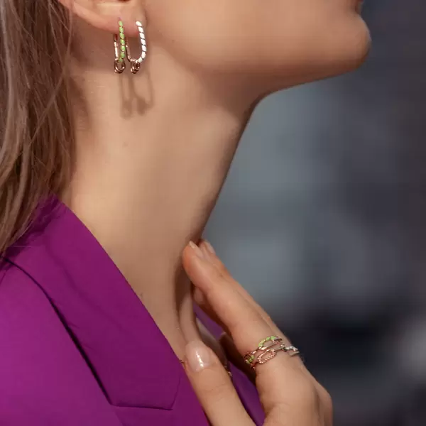Leaf Jewelry Silber Creole, Rosegold, Neon Twist Kostenloser Versand
