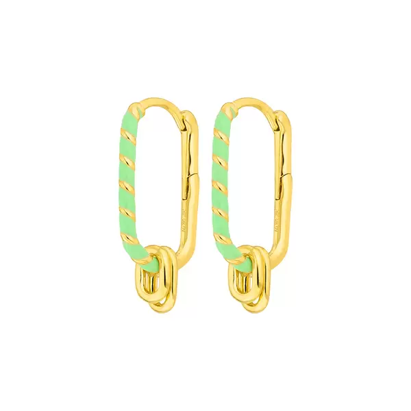Leaf Jewelry Silber Creole, Gelbgold, Neon Twist Versandkostenfrei