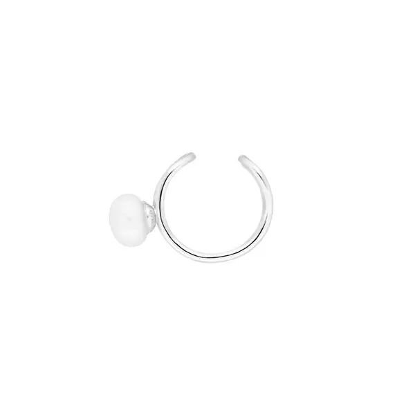 Leaf Jewelry Earcuff 2 Pearls, 925 Sterlingsilber Flash Sale