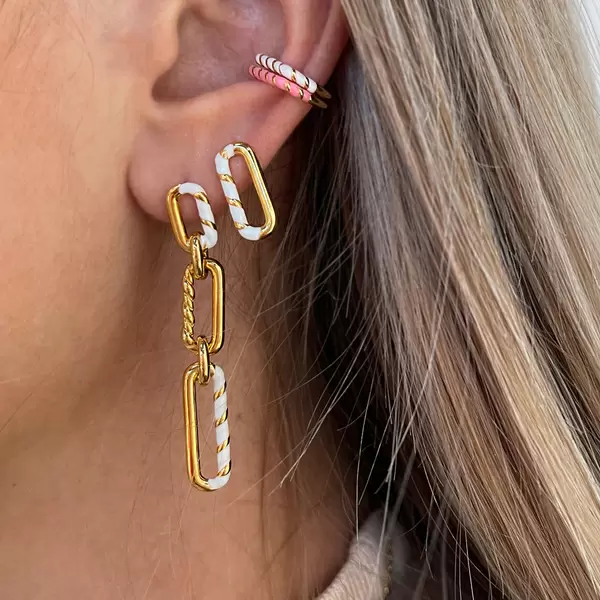 Leaf Jewelry Silber Ohrringe, Neon Twist Exklusivangebot
