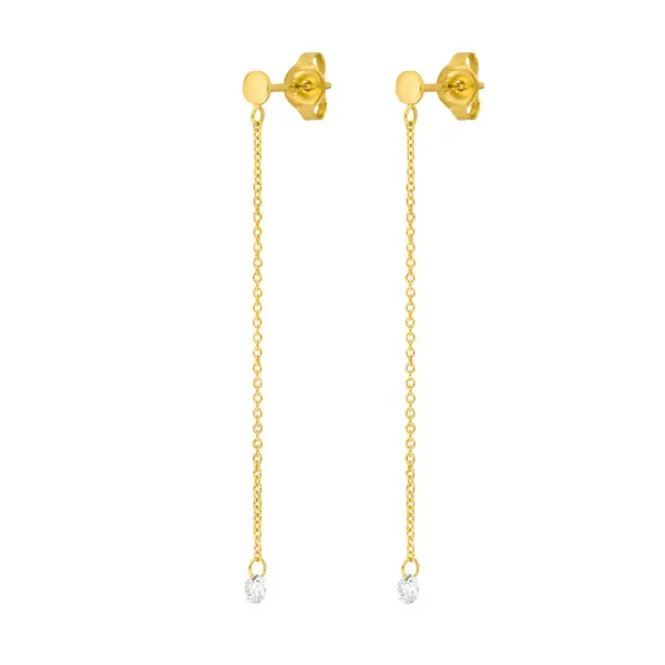 Leaf Jewelry Ohrringe Pure Kette, 18 K Gelbgold Osterangebot