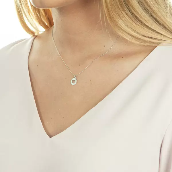 Leaf Jewelry Halskette Heart, 14 K Weißgold Vatertagsangebot