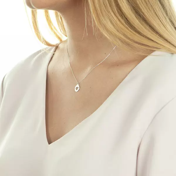 Leaf Jewelry Halskette Heart, 14 K Weißgold Vatertagsangebot