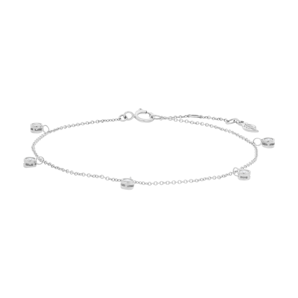 Leaf Jewelry Armkette "my first diamond" Charms, 14 K Weißgold Lagerräumung