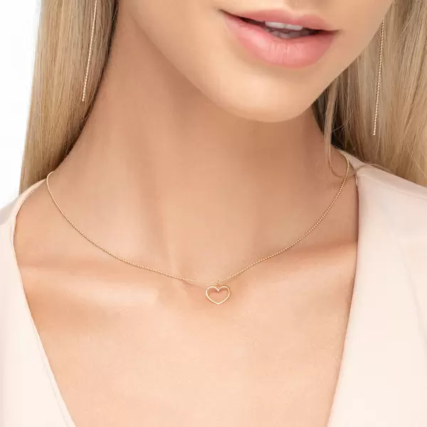 Leaf Jewelry Halskette GENTLE HEART, 14 K Gelbgold Top Angebot