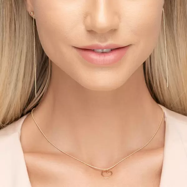 Leaf Jewelry Ohrringe Ball Chain, 14 K Gelbgold Zeitlich begrenztes Angebot