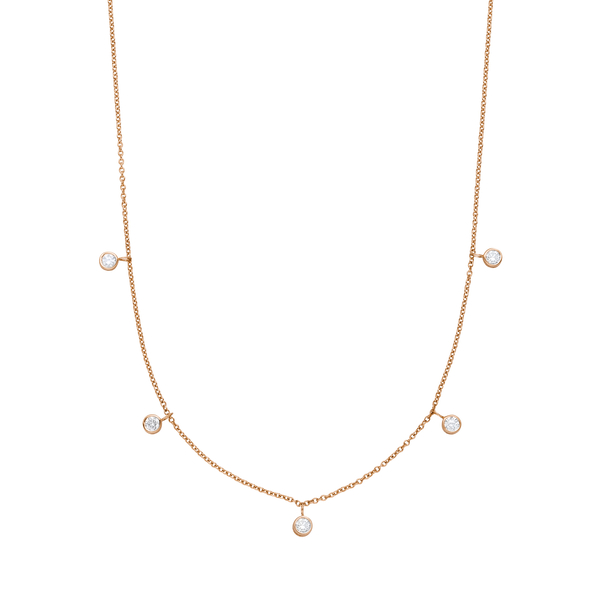 Leaf Jewelry Halskette "my first diamond" Charms, 14 K Rosegold Tägliche Deals