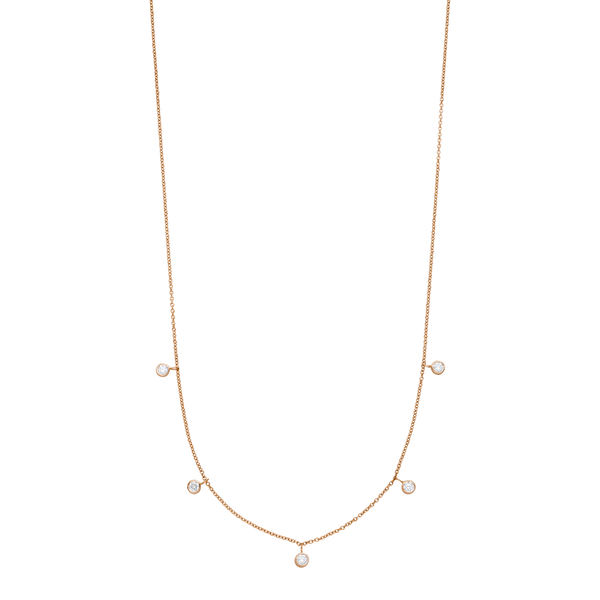 Leaf Jewelry Halskette "my first diamond" Charms, 14 K Rosegold Tägliche Deals