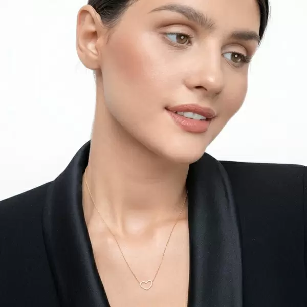 Leaf Jewelry Halskette Heart mit Diamanten, 18 K Gelbgold VIP-Rabatte