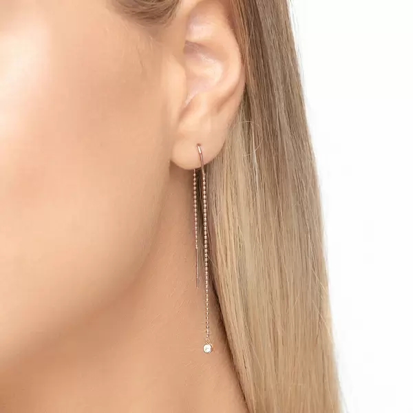 Leaf Jewelry Ohrringe "my first diamond", ball chain, 14 K Rosegold JETZT KAUFEN