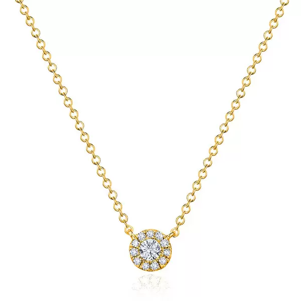 Leaf Jewelry Halskette Pavé II mit Diamanten, 18 K Gelbgold Zeitbegrenzte Promotion