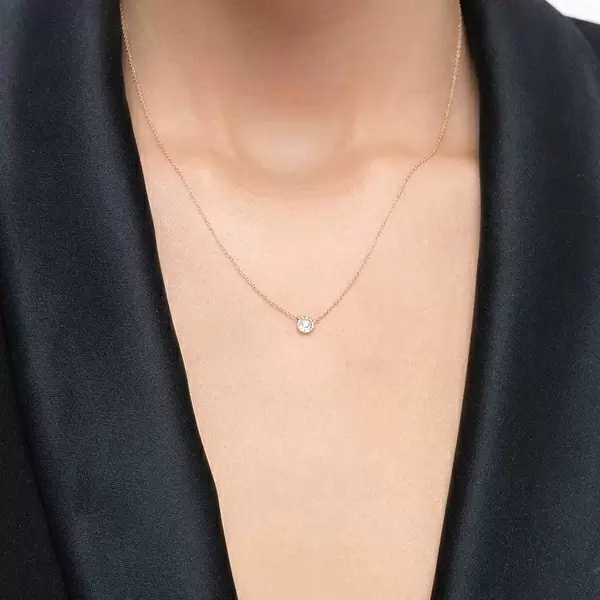 Leaf Jewelry Halskette Pavé II mit Diamanten, 18 K Gelbgold Zeitbegrenzte Promotion