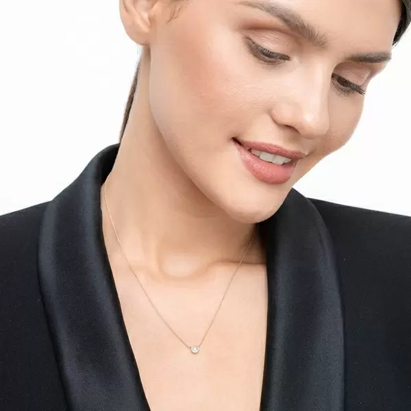 Leaf Jewelry Halskette Pavé II mit Diamanten, 18 K Gelbgold Zeitbegrenzte Promotion