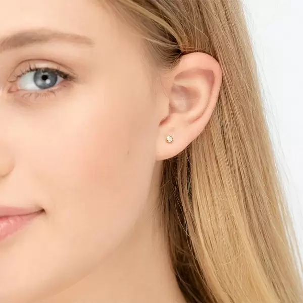 Leaf Jewelry Ohrstecker "my first diamond", 18 K Gelbgold Bis zu 50% Rabatt