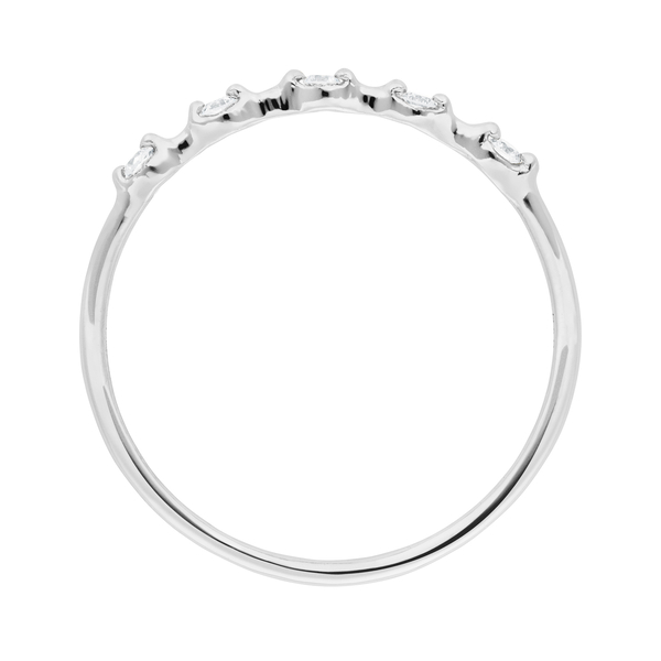 Leaf Jewelry Ring mit 5 Diamanten, 14K Weißgold Bis zu 55% Rabatt