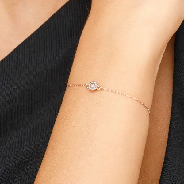 Leaf Jewelry Armkette Pavé II mit Diamanten, 18 K Rosegold Super Rabatt