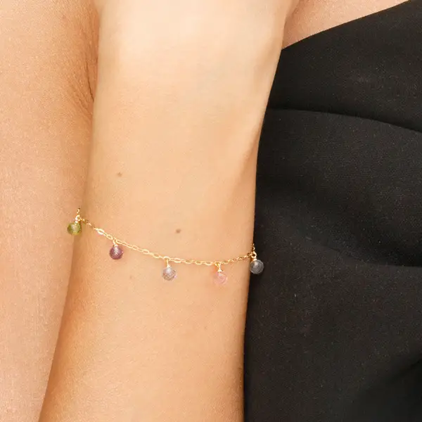 Leaf Jewelry Armkette Sweet Gems, 14K Gelbgold Speichern exportieren