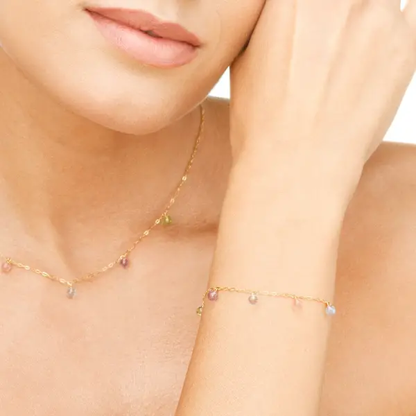 Leaf Jewelry Armkette Sweet Gems, 14K Gelbgold Speichern exportieren