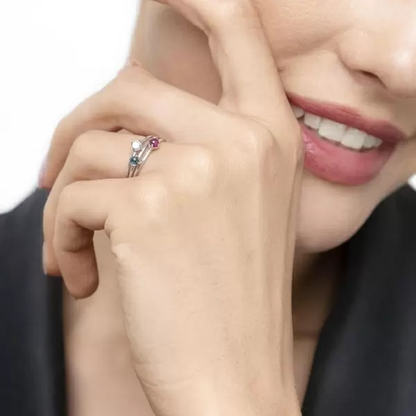 Leaf Jewelry Ring Cabochon, 14 K Weißgold, Mondstein Rabatte dieses Monats