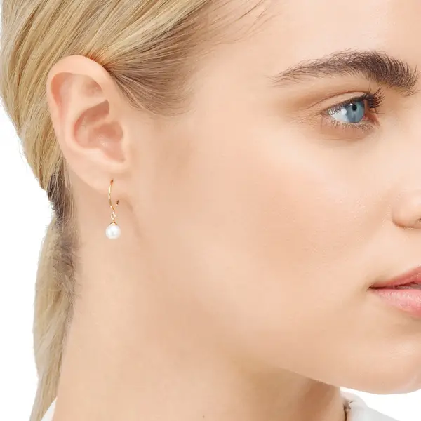 Leaf Jewelry Ohrhänger Single Pearls, 14K Gelbgold Auslauf