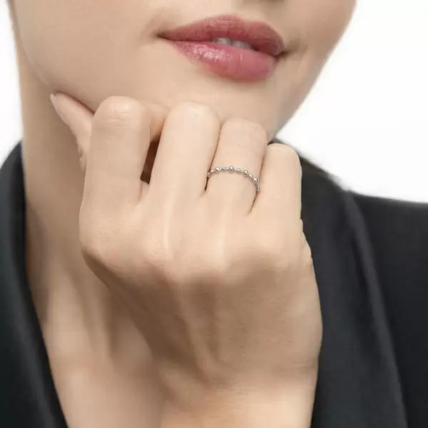 Leaf Jewelry Ring Kugel, 18 K Weißgold Fabrikverkauf