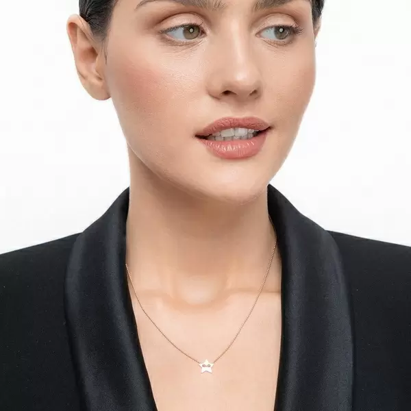 Leaf Jewelry Halskette Star, 14 K Rosegold Meist gekauft