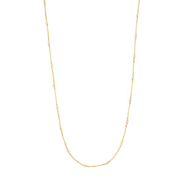 Leaf Jewelry Halskette Pearls, 14K Gelbgold Kostenloser Versand