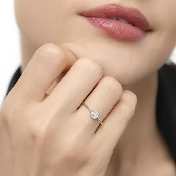 Leaf Jewelry Ring Pavé II, 18 K Weissgold Limitierter Zeitrabatt