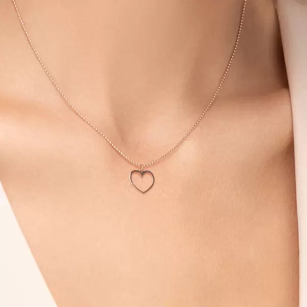 Leaf Jewelry Halskette GENTLE HEART, 14 K Rosegold Sonderangebot