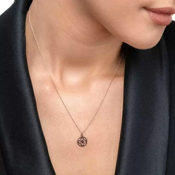 Leaf Jewelry Halskette Clover, 14 K Rosegold Großer Ausverkauf