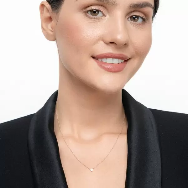 Leaf Jewelry Halskette "my first diamond", 14 K Rosegold Vatertagsangebot