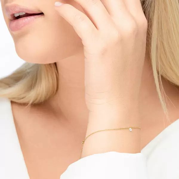 Leaf Jewelry Armkette Pure Diamanten, 18 K Gelbgold Lagerräumung