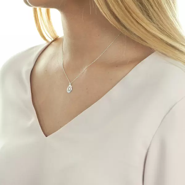 Leaf Jewelry Halskette Clover, 14 K Weißgold Zeitlich begrenztes Angebot