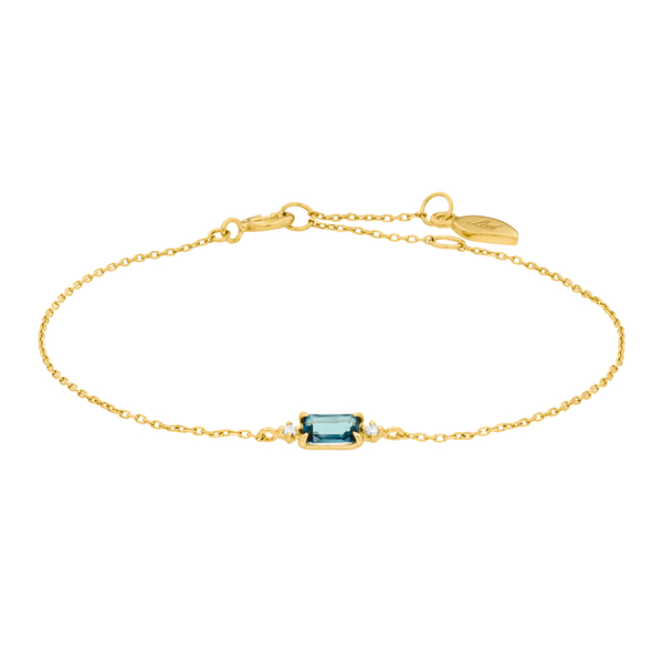 Leaf Jewelry Armkette London Blue Topas, 14K Gelbgold Exklusive Angebote