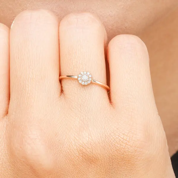Leaf Jewelry Ring Pavé II, 18 K Roségold Blitzangebot