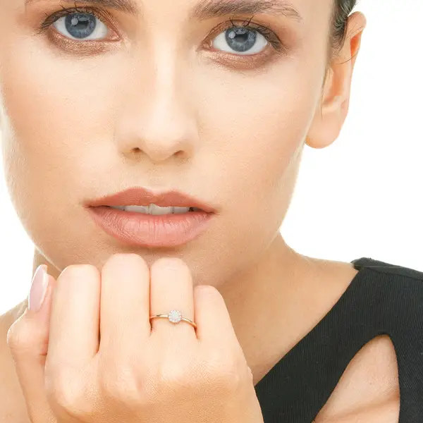 Leaf Jewelry Ring Pavé II, 18 K Roségold Blitzangebot