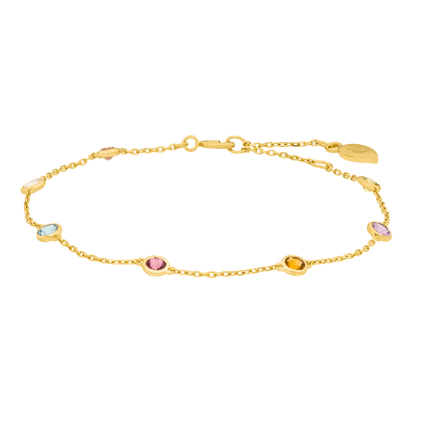 Leaf Jewelry Armkette Fine Gems, 14K Gelbgold Große Rabatte