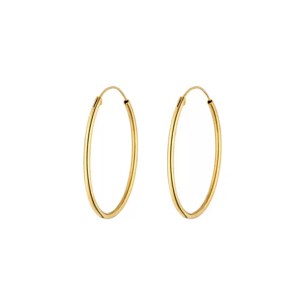 Leaf Jewelry Creole Rund L, 40mm, 14 K Gelbgold Saisonale Angebote