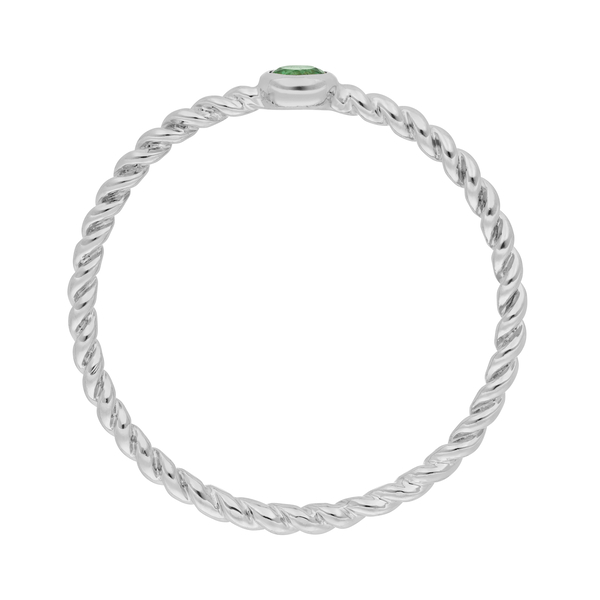 Leaf Jewelry Ring Twist Smaragd, 14K Weißgold Letzte 2 Tage