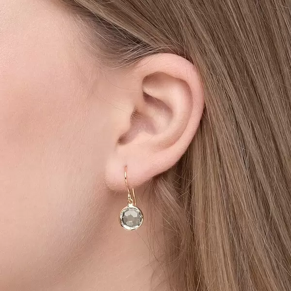 Leaf Jewelry Ohrringe Grüner Amethyst, 14 K Gelbgold Nur für heute