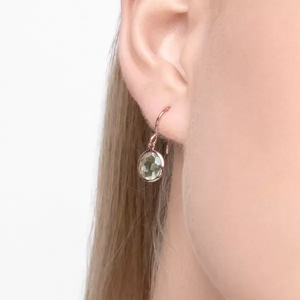 Leaf Jewelry Ohrringe Grüner Amethyst, 14 K Rosegold Outlet