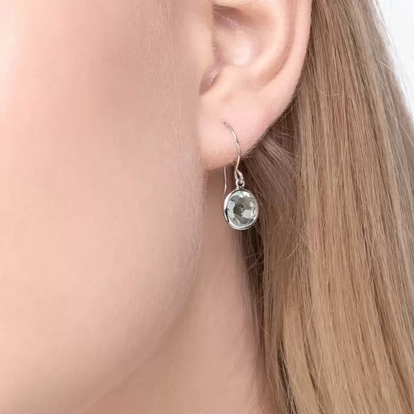 Leaf Jewelry Ohrringe Grüner Amethyst, 14 K Weißgold Verkauf