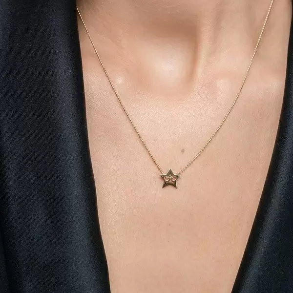 Leaf Jewelry Halskette Star, 14 K Gelbgold Fabrik Onlineshop