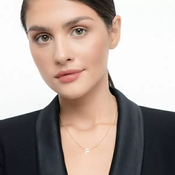 Leaf Jewelry Halskette Star, 14 K Gelbgold Fabrik Onlineshop