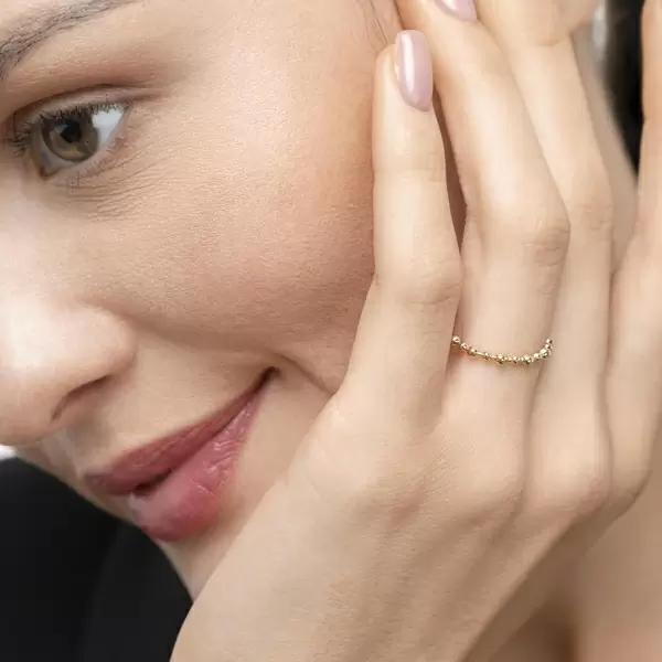 Leaf Jewelry Ring Kugel, 18 K Gelbgold Fabrikpreis