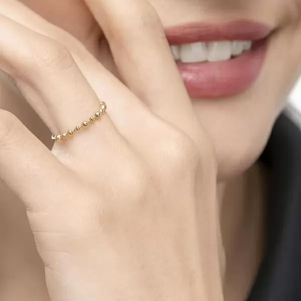 Leaf Jewelry Ring Kugel, 18 K Gelbgold Fabrikpreis