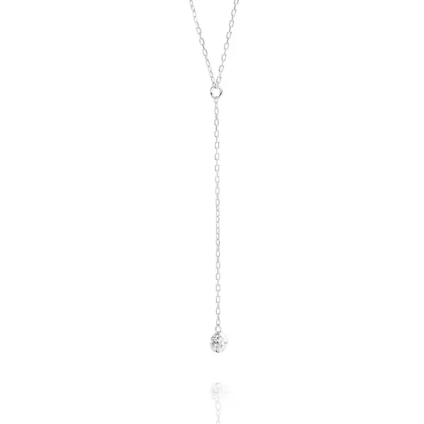 Leaf Jewelry Halskette Y-Pure Diamant, 18 K Weißgold Großer Ausverkauf