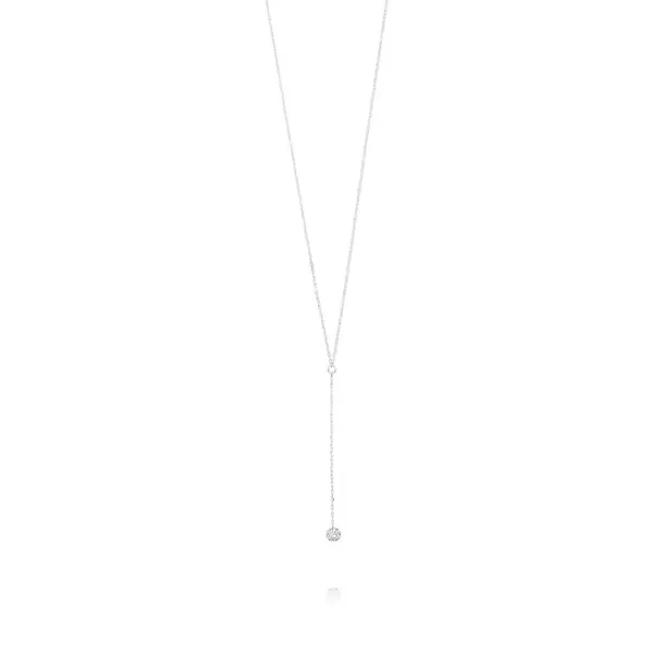 Leaf Jewelry Halskette Y-Pure Diamant, 18 K Weißgold Großer Ausverkauf