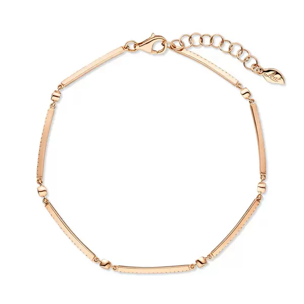 Leaf Jewelry Armband Bar, 18K Rosegold, Diamanten Exklusivangebot